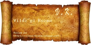 Világi Kozma névjegykártya